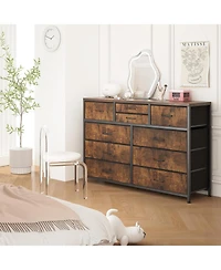 gaomon 10 Drawers Fabric Dressers for Bedroom, Modern Chest of Drawers, 45" Wide Tv Stand
