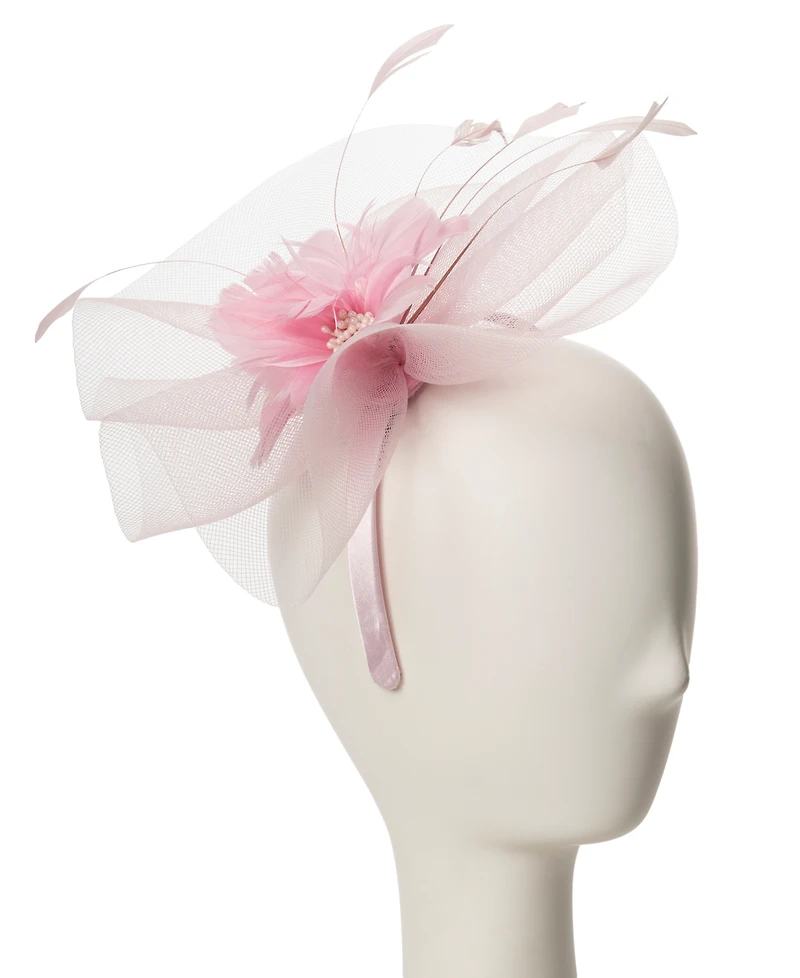 August Hats Delicate Feather Flower Fascinator Hat