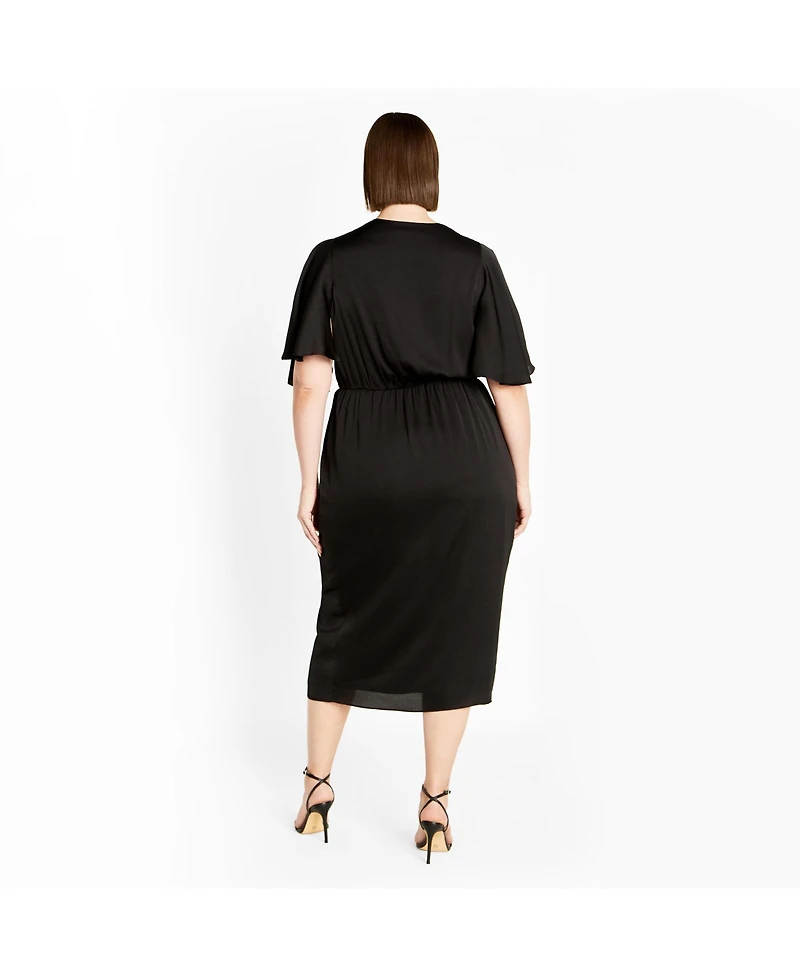 City Chic Women's Plus Soft Ruffle Dress