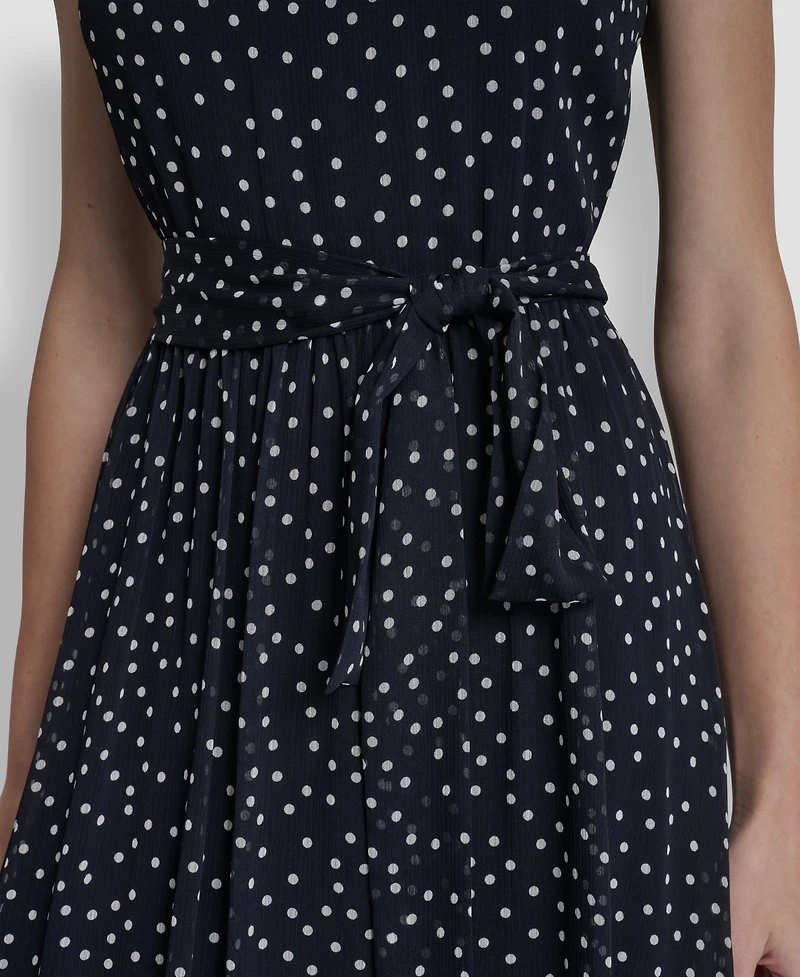 Dkny Women's Halter Fit And Flare Sleeveless Maxi Dress