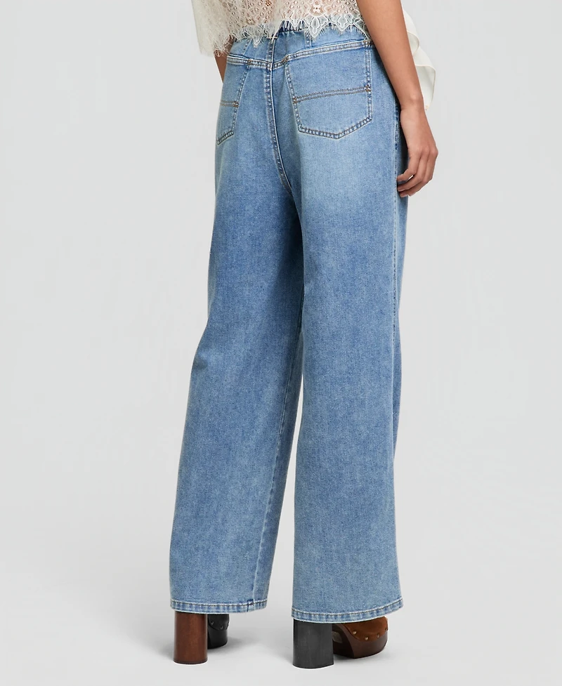 And Now This Women's Tie-Waist Drapey Jeans, Macy's Exclusive