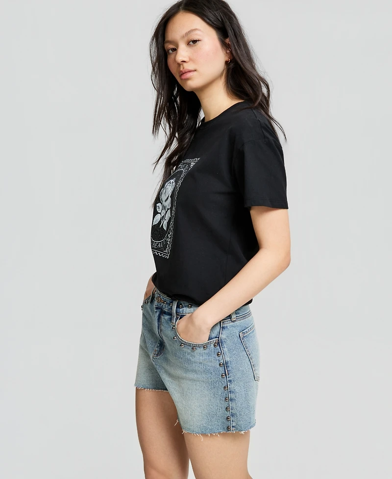 And Now This Women's Studded Jean Shorts, Macy's Exclusive