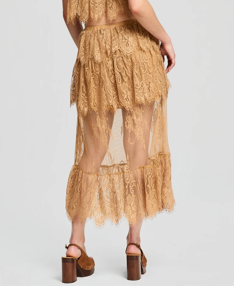 And Now This Women's Lace Tiered Maxi Skirt, Macy's Exclusive