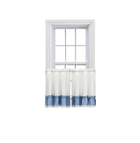 Ellis Curtain Madelyn Ruflled Victorian 1.5" Rod Pocket Window Curtain Tiers 82"x30" Slate