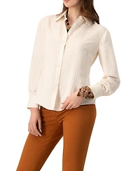 Ivonne Women's Classic Striped Shirt