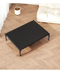 Aostirmotor Large Oxford Fabric Pet Bed in Black, Durable & Washable Dog Cat Cushion