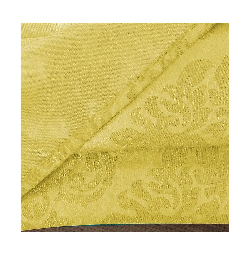 Olivia Gray Dixon Embossed Damask Pattern Blackout Grommet Panel - 52x90", Yellow