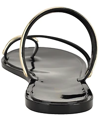 Nine West Women's Seashell Toe Ring Slip-On Flat Sandals