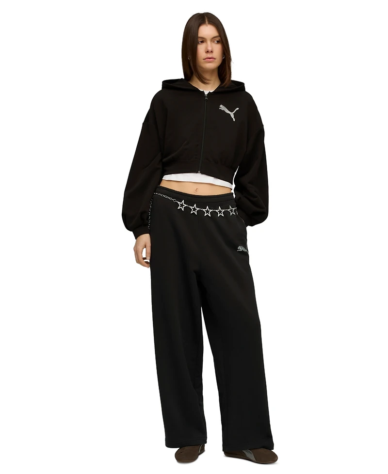 Puma Women's Bedazzled Slouchy Knit Pants