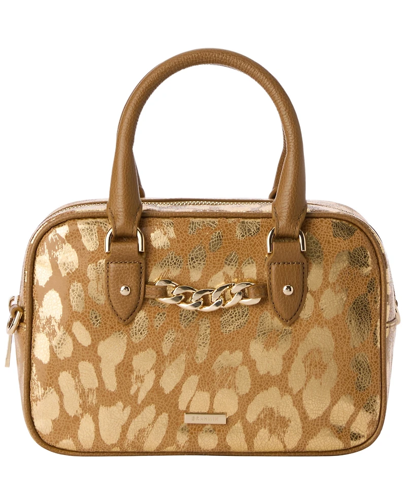 Brahmin Mara Glimmer Small Leather Satchel Bag