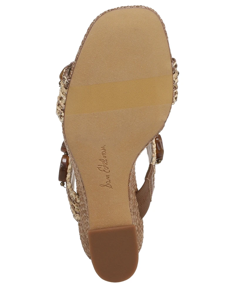 Sam Edelman Women's Dante Stone Slide Wedge Sandals