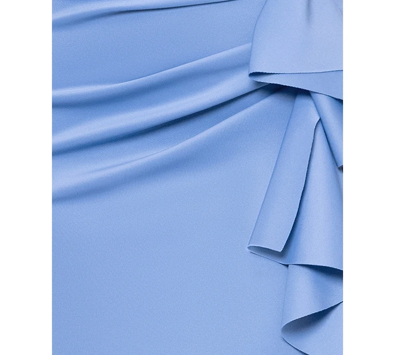 Xscape Plus Off-The-Shoulder Scuba Crepe Gown