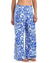 La Blanca Women's Botanical Brocade Wide Leg Cover-Up Swim Pants