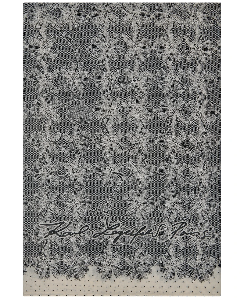 Karl Lagerfeld Paris Lace Daisy Square Scarf