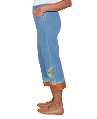 Alfred Dunner Petite Beachcomber Embroidered Capri Pants