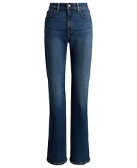 Lauren Ralph Petite High-Rise Straight Wide-Leg Jeans