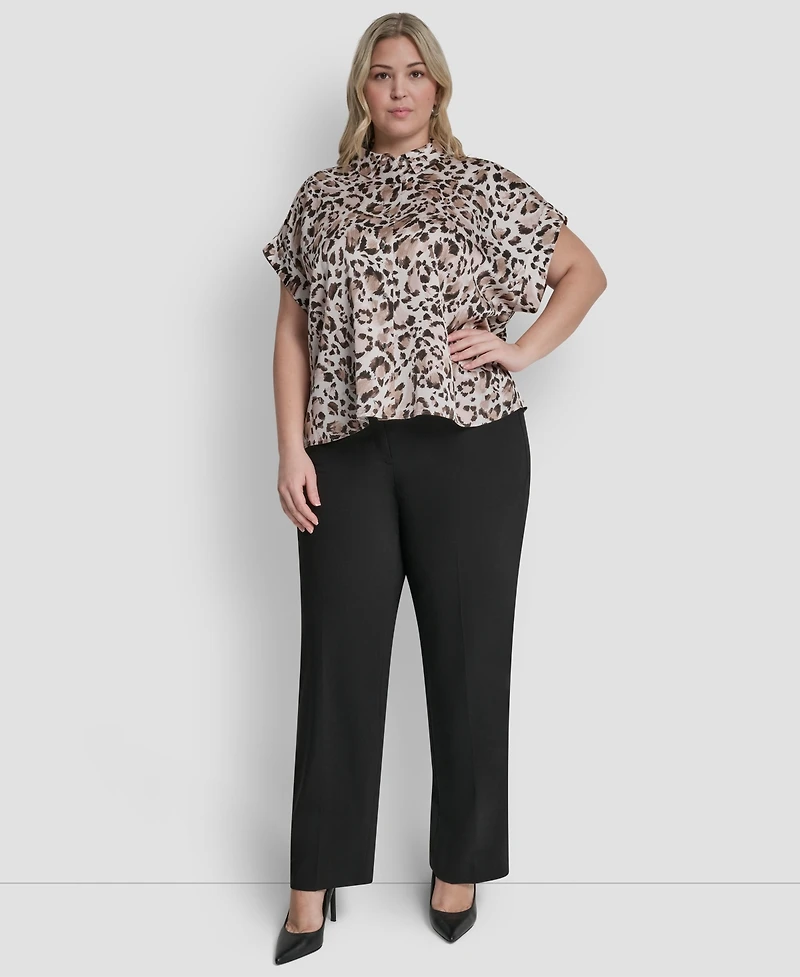 Dkny Plus Printed Camp Shirt