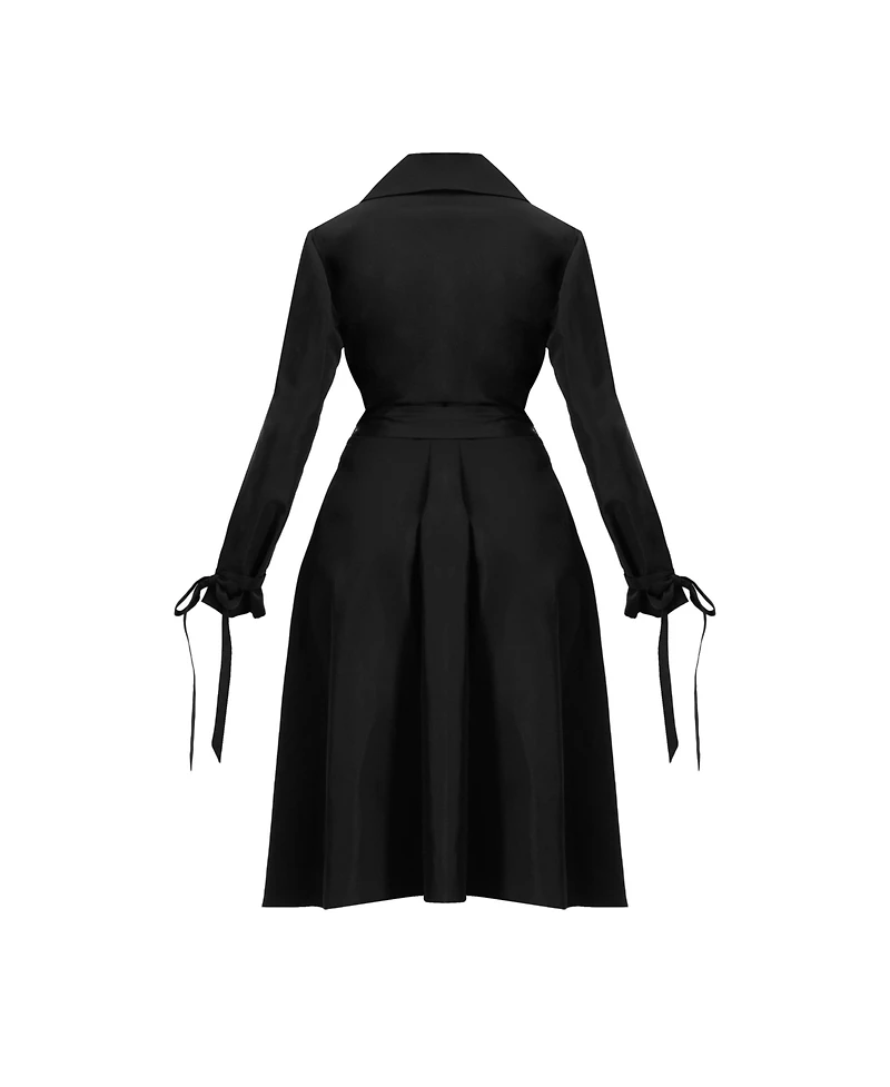 Ivonne Women's Long Sleeve Wrap Midi Dress