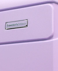 Traveler's Choice Pagosa Large Checked Hardside Expandable Spinner Luggage