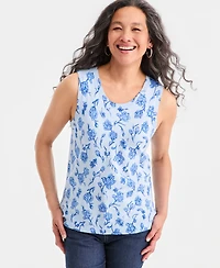 Style & Co Women's Printed Sleeveless Sweater Tank, Macy's Exclusive