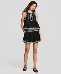 And Now This Women's Embroidered-Trim Mini Skirt, Macy's Exclusive