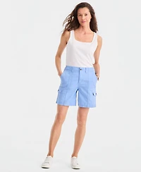 Style & Co Women's Mid-Rise Comfort-Waist Cargo Shorts