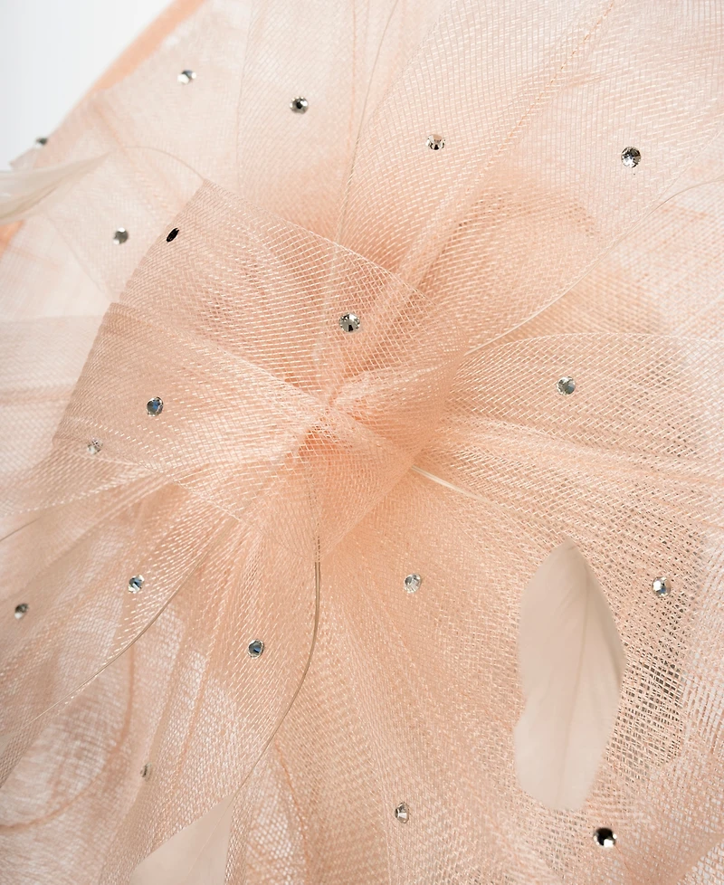 August Hats Sinamay Imitation Pearl Fascinator Hat