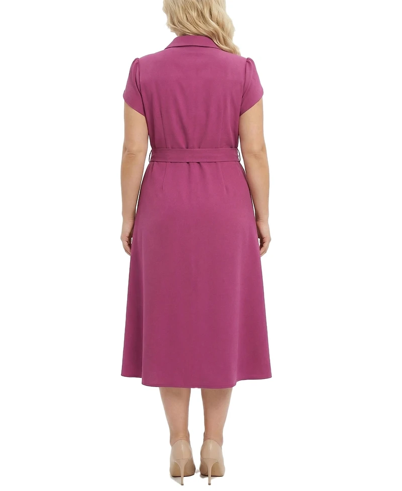 Ny Collection Plus Size Midi Petal Sleeve Dress