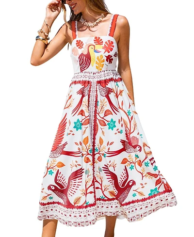 Cupshe Women's Two Can Tango Tropical Maxi Beach Dress