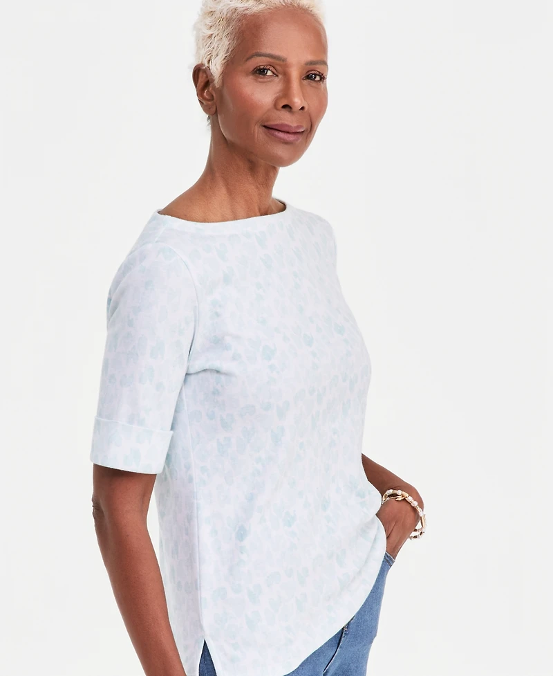 Style & Co Petite Elbow-Sleeve Boat Neck Knit Top, Macy's Exclusive
