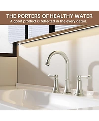 Sugift Bathroom Faucet, 8 Inch Widespread Bathroom Sink Faucet for Vanity