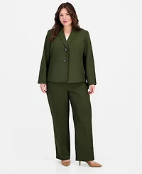 Le Suit Plus Two-Button Shawl Collar Blazer & Pant
