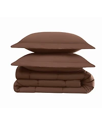 Brooklyn Loom Solid Cotton Percale 2-Pc. Comforter Set, Twin/Twin Xl