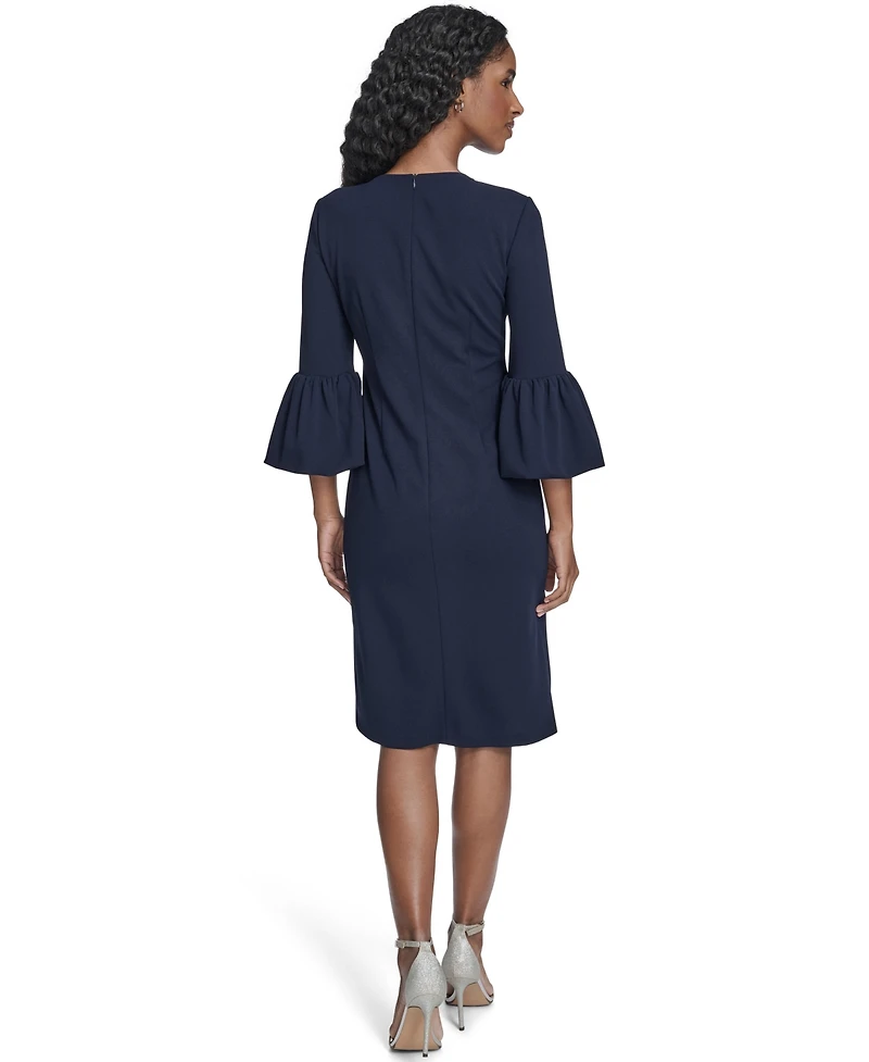 Jessica Howard Women's Bubble-Sleeve Sheath Dress