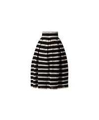 Ivonne Women's Striped Textured Midi Skirt