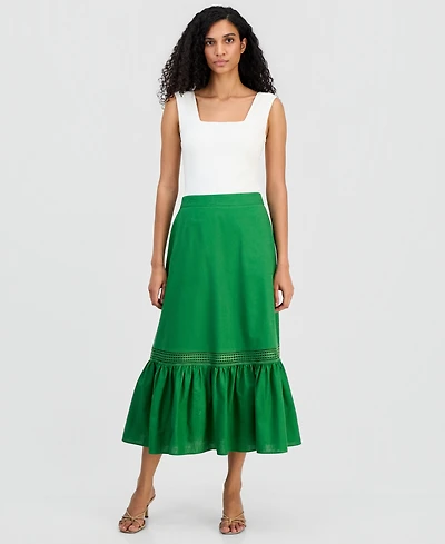 T Tahari Women's Pull-On Ruffled-Hem Skirt