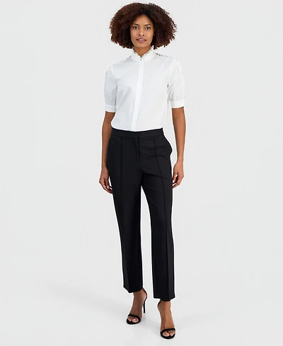 T Tahari Women's Pintucked Trousers