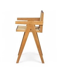 Streamdale Furniture 27" Cane Seat Bar Stool - Natural Wood