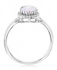 Macy's Aurora Borealis (2.3 ct. t.w.) and Cubic Zirconia (2.3 ct. t.w.) Oval Engagement Ring