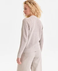 Charter Club Women's Linen Blend Zip Bomber Cardigan Sweater, Macy's Exclusive