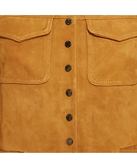 Pre-Owned Zadig & Voltaire Women's Brown Suede Round Neck Jacket