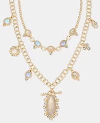 lonna & lilly Two-Row Stone Pendant Necklace