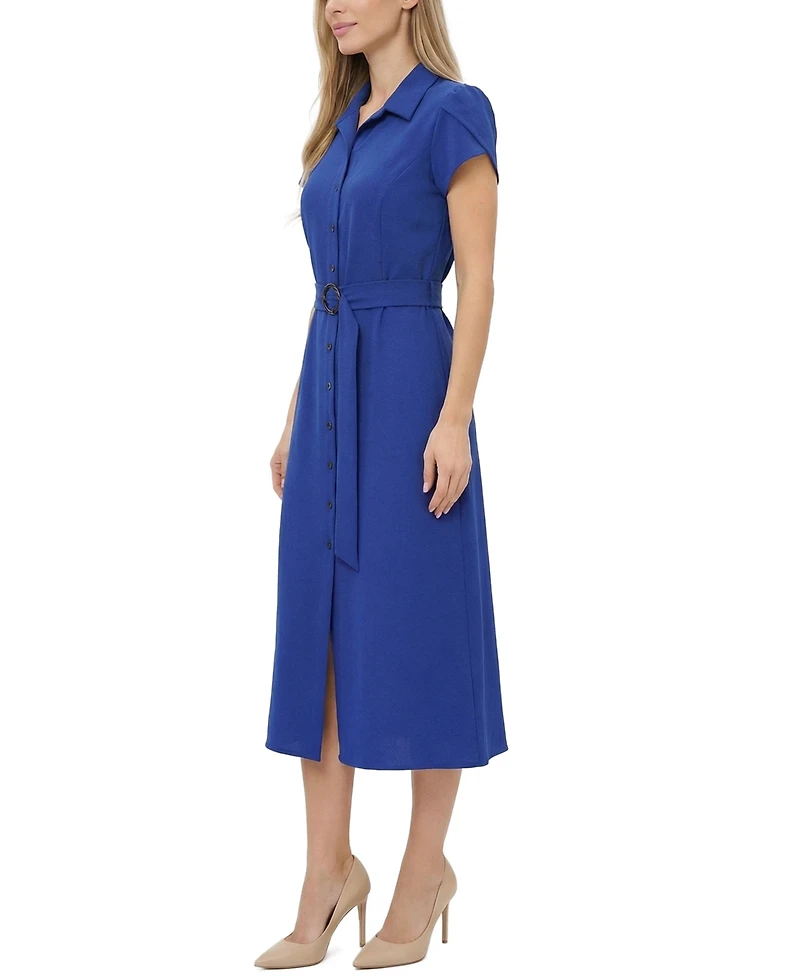 Ny Collection Petite Midi Petal Sleeve Dress