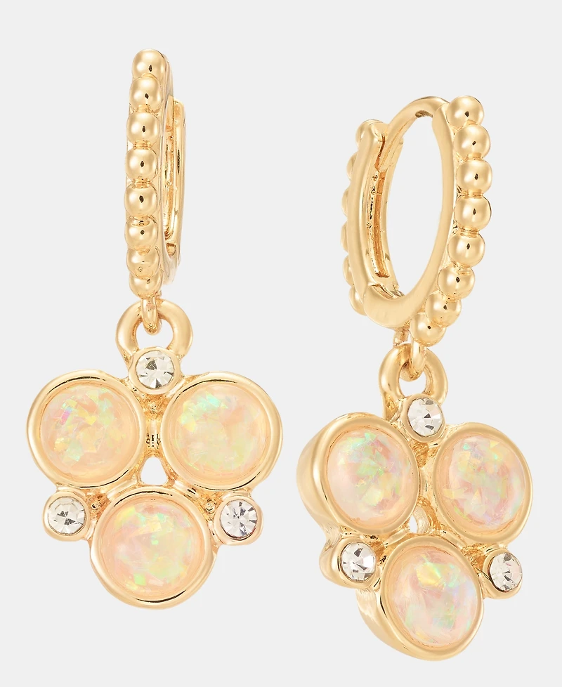 lonna & lilly Cluster Drop Hoop Earrings