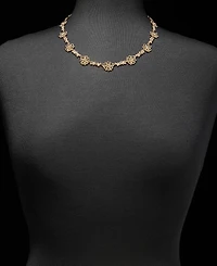 Marchesa Crystal Flower Station Necklace, 16" + 3" extender