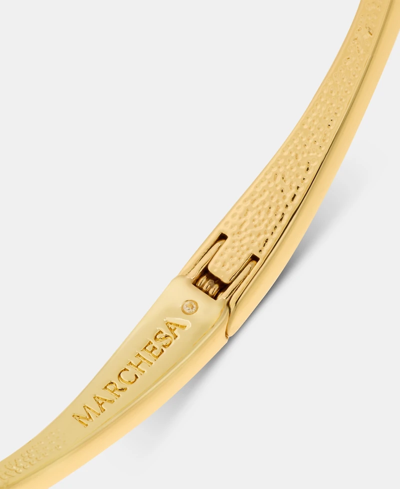 Marchesa Crystal & Imitation Pearl Bypass Bangle Bracelet