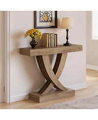 Tribesigns 43.3 Inch Entryway Table, Farmhouse Wooden Console Table Behind The Couch, Rectangular Sofa Table for Entrance, Hallway, Living Room, Foyer