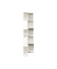 Streamdale Furniture 5-Tier Corner Bookshelf with Led Lights
