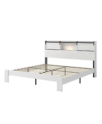 Streamdale Furniture Storage Headboard with 2 Usb Ports for Easy Charging & Access