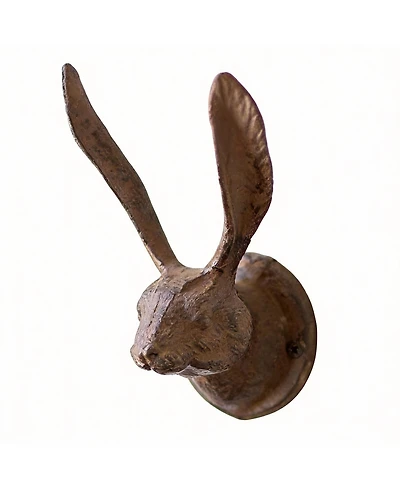 Yigii Rustic Cast Iron Rabbit Wall Hook - Versatile, Sturdy, Fun